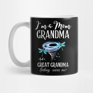 I’m A Mom Grandma And A Great Grandma Nothing Scares Me Cute Dragonflies Mug